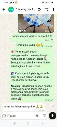 Testimonial Standing Flower kalibata city