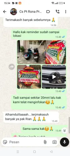 Testimonial Papan Bunga kalibata city